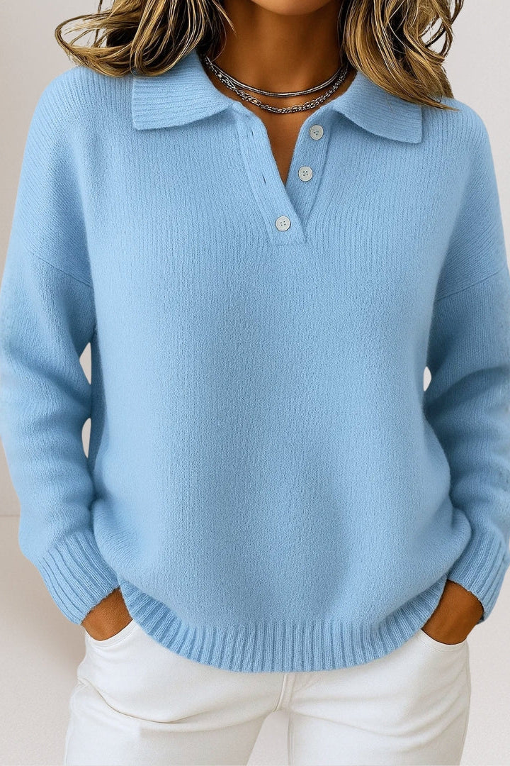 Olivia | mjuk tröja med krage