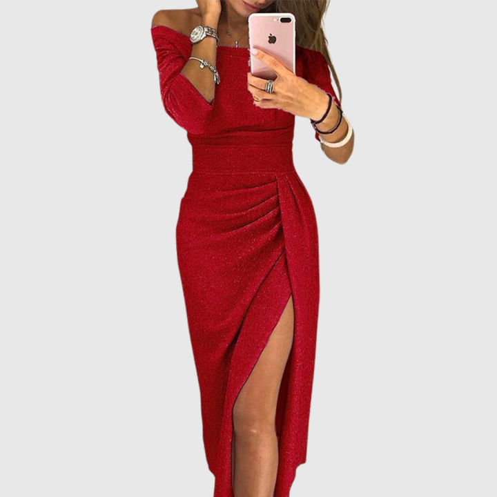 Isabeau | Chic halterklänning i maxilängd med elegant, flytande passform