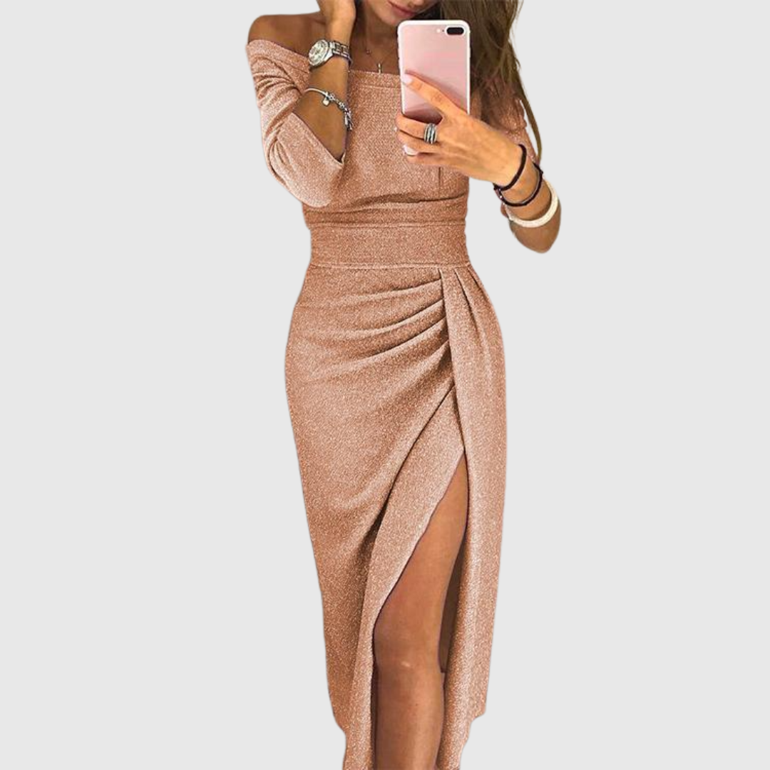 Isabeau | Chic halterklänning i maxilängd med elegant, flytande passform